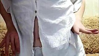 horny brunette, strip and show that ass?