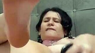 Novinha masturbating with toys in wet pussy, creampie cuckold for old men