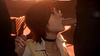 Asuka Kazama's Threesome Includes Blowjob, Deepthroat, Missionary, And Cum In Mouth With Spitting