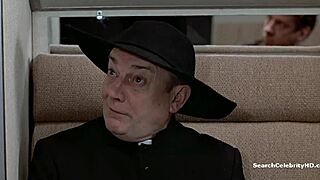 Jamie Lee Curtis topless in Trading Places parody, nude milf pornstar sucking and blowing in blue film