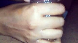 Desi neighbour handjob with cumshot tease.