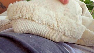 Risky backyard swallow with neighbors watching