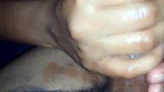 Desi neighbour handjob with cumshot tease.