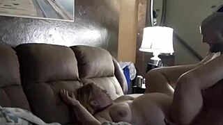 Old pregnant wife gets a deep creampie from her husband