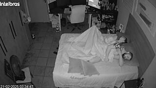 in the bedroom they acted wildly and pretended to forget the camera was recording their intense encounter