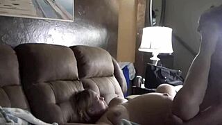 Old pregnant wife gets a deep creampie from her husband