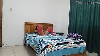 Intensely Fucking Stepmother in Lingerie Doggy.