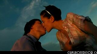 Teen babe rides cock outdoor with big tits bouncing cumshot