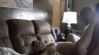 Old pregnant wife gets a deep creampie from her husband