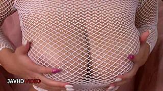 airu oshima teases with luscious melons in japanese beauty