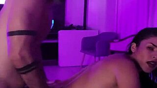 Ebony Brunette Squirts Cum All Over Floor