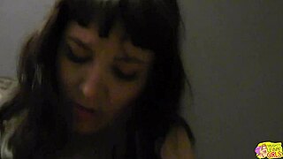 after their lovely lesbian date the two busty brunettes share a bath while having sex