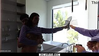 Stepmom Uses Stepson While Doing Chores in Cheating Group Sex