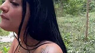 latina with big ass masturbats in forest to remove curs