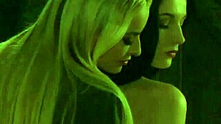 Busty tied up big boobs lesbian slave touched by mistress