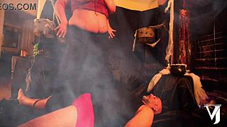 witchy halloween with brother love, curvy tits and big clit cum