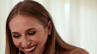 redhead goddess angel takes thick cock deep in casting blowjob