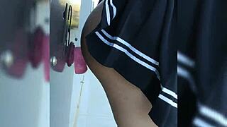 Teen Masturbates Dildo Outside Neighbors