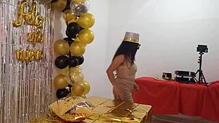 Beautiful lady throws one last new years eve party! She has a beautiful vagina and wears an elegant vip whore dress