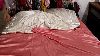 French amateur in leather pants gets doggy style spanking