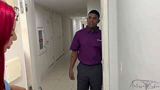 technician bends over milf for bareback fuck!