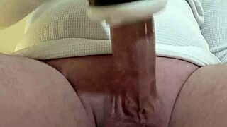 Tall Amateur Uses Fleshlight for Intense Close-Up Cumshot