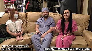 Tampa Blast Dominates Blaire Celeste In Hospital Fetish Scene With Deepthroat And Cumshot