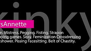 Hard femdom destroying his ass with rough pegging amateur chastity belt femdom fisting huge spanking anal toys kinky bdsm girl fucks guy strapon