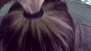 Girlfriend deepthroats my cock before work, swallowing cum