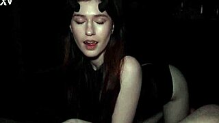 vampire sucks sperm mouthful from wet teen cock