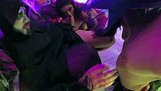 the witch, virgin, and devil summon monsters to fuck their hairy beavers