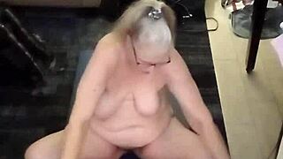 morning yoga session with a mature woman