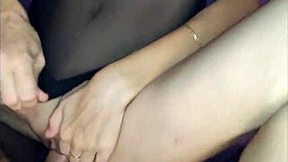 the skinny wife wears beautiful lingerie while getting her ass fucked hard