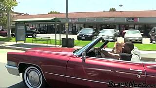 Horny Ebony Model Takes Deep Assfucking In Interracial Scene!