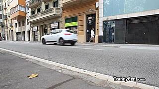 Tranny Fucked Hard For Cash With Latina Shemale Cock