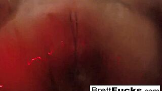 busty brett rossi masturbates in hot bath, getting real horny