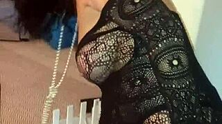 Velvet Rain 23 masturbates and gets fucked by huge toys, squirting kinky.