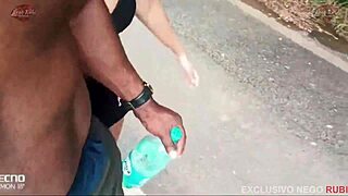 Big Black Cock Fucks Cuckold Wife in Woods