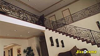 jizzorama: bubble butt latina struggling with that big black cock