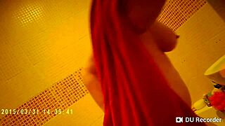 spy camera captures nude tits in shower, bathing with hidden cam view subtly exposed