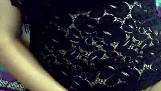 Julia soto boldly masturbates in black lingerie