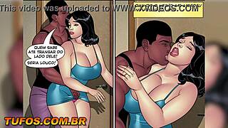 Hot wife enjoys barbecue then relaxes with friend