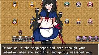 Femdom mistress gives footjob and handjob in tower of alfimia part 3