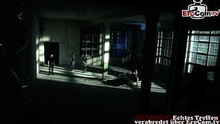 german anal threesome with thin brunette 😈