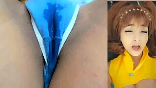 Latina cosplay girl diane masturbates in wet panties to squirting orgasm