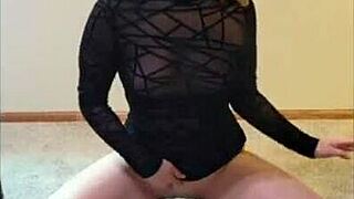 Cute Hotwife Scarlett Riven Strips and Gets Fucked Doggystyle Facing the Camera