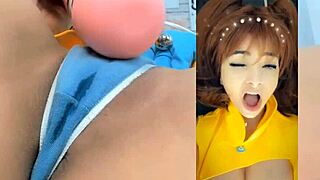 Latina cosplay girl diane masturbates in wet panties to squirting orgasm