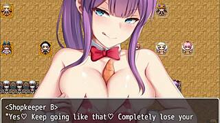 Femdom mistress gives footjob and handjob in tower of alfimia part 3