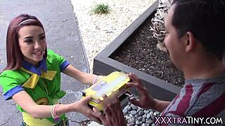 Small Teen 18+ Fucks Monster Cock!