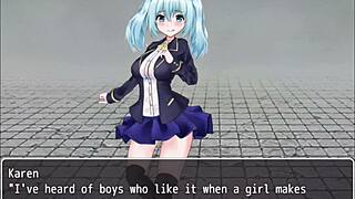 Femdom mistress gives footjob and handjob in tower of alfimia part 3